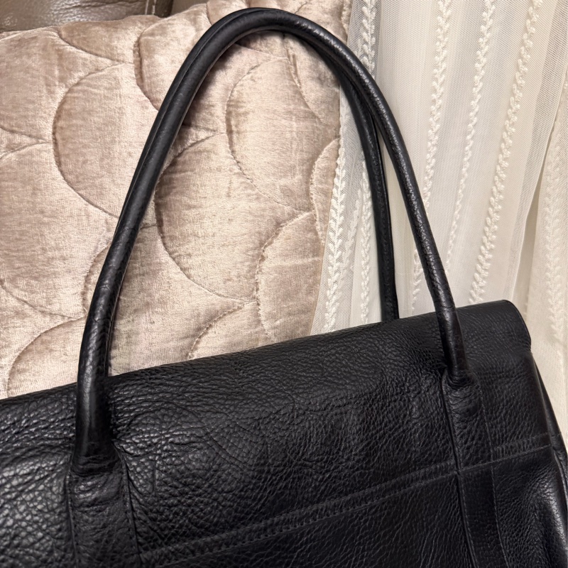 瑪柏莉 貝斯沃特   黑色皮革 托特包 手提包 腋下包側背包 皮革 中古 英倫風  mulberry bayswater black shoulder bag-11