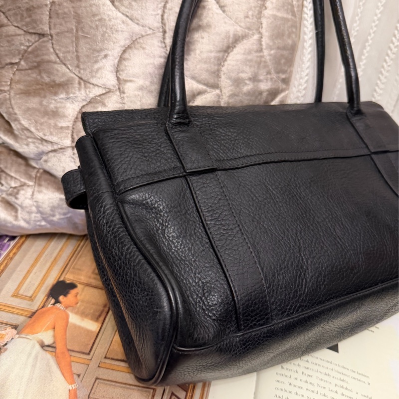 瑪柏莉 貝斯沃特   黑色皮革 托特包 手提包 腋下包側背包 皮革 中古 英倫風  mulberry bayswater black shoulder bag-13