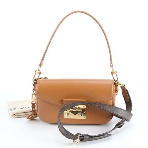 路易威登女士RFID防護Swing榛果色M20396兩用肩背包/斜背包