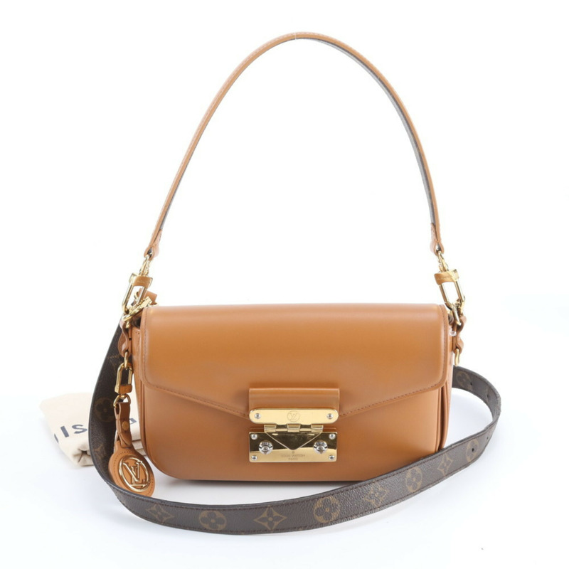 路易威登女士RFID防護Swing榛果色M20396兩用肩背包/斜背包-3