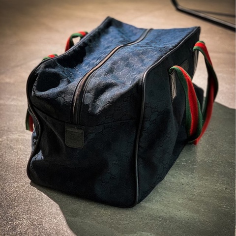 Gucci  經典配色  旅行袋   登機袋