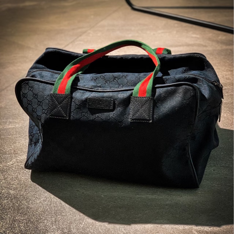 Gucci  經典配色  旅行袋   登機袋-1