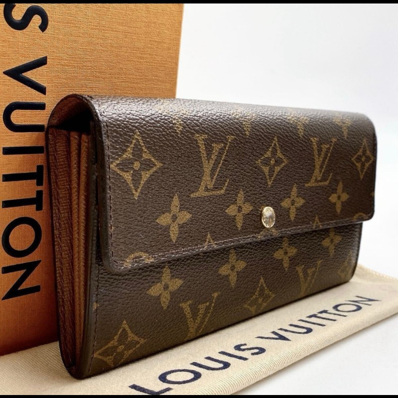 極美品／日本二手LV長夾／拉鏈零錢袋／CA0123／6卡-0