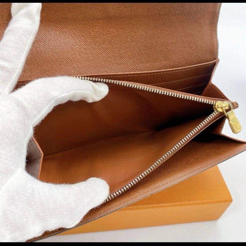 極美品／日本二手LV長夾／拉鏈零錢袋／CA0123／6卡-3