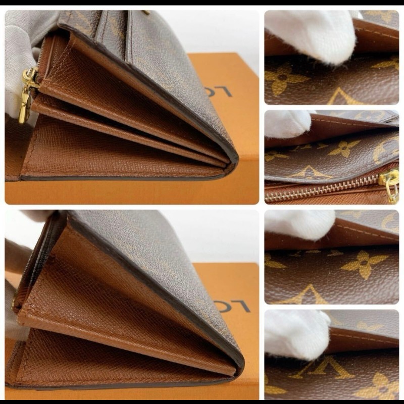 極美品／日本二手LV長夾／拉鏈零錢袋／CA0123／6卡-7