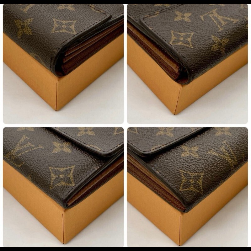 極美品／日本二手LV長夾／拉鏈零錢袋／CA0123／6卡-8