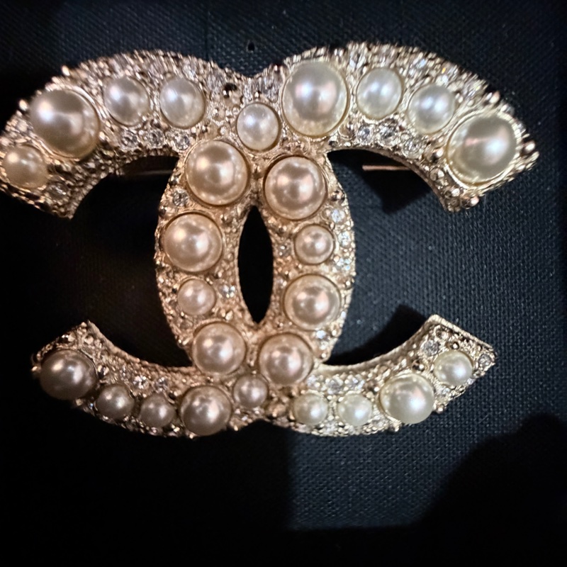 Chanel權全新珍珠胸針-1
