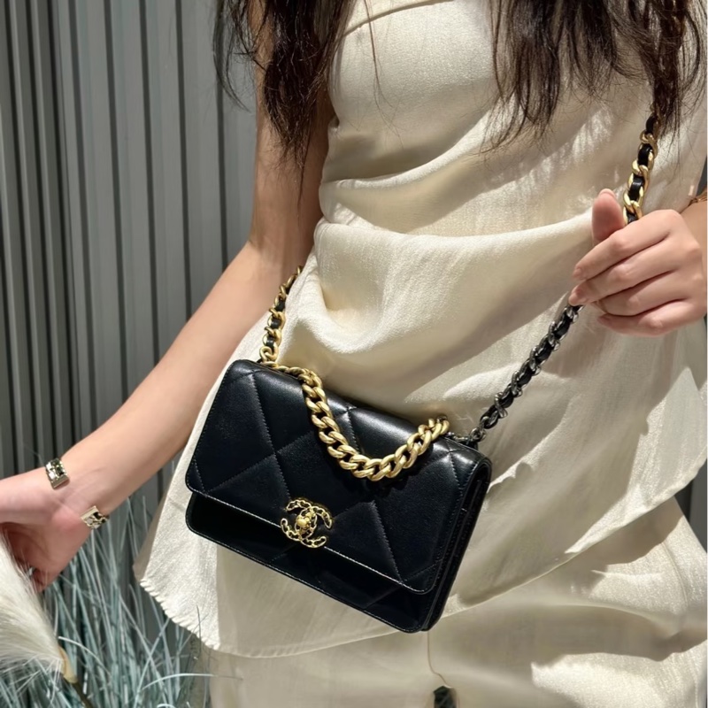 Chanel 香奈兒 晶片款 19woc 黑金-0