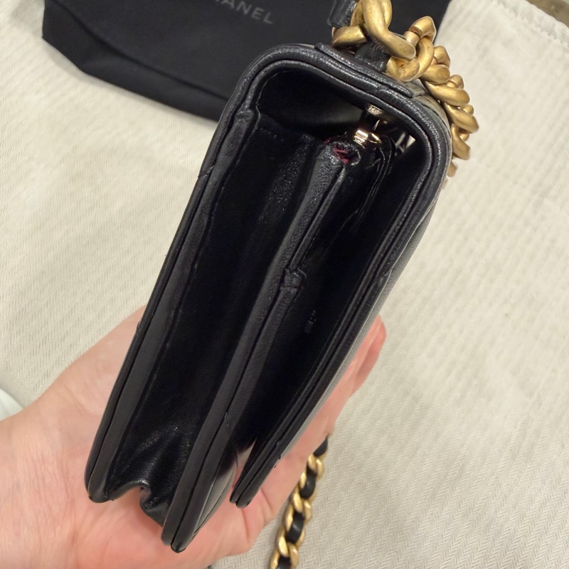 Chanel 香奈兒 晶片款 19woc 黑金-7