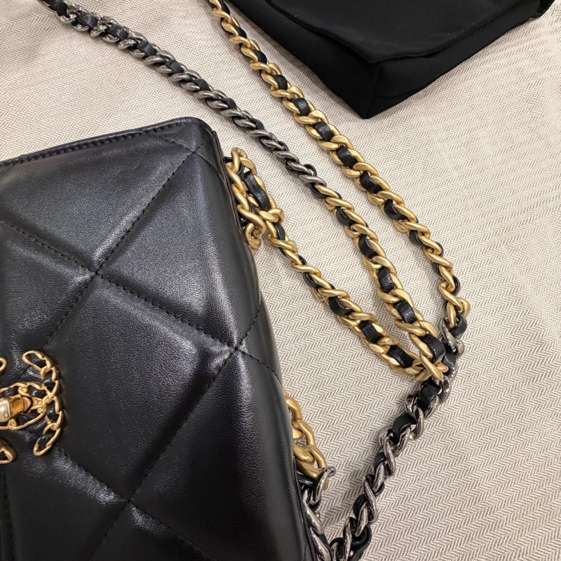 Chanel 香奈兒 晶片款 19woc 黑金-18