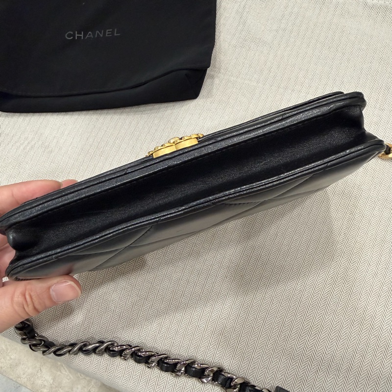 Chanel 香奈兒 晶片款 19woc 黑金-19