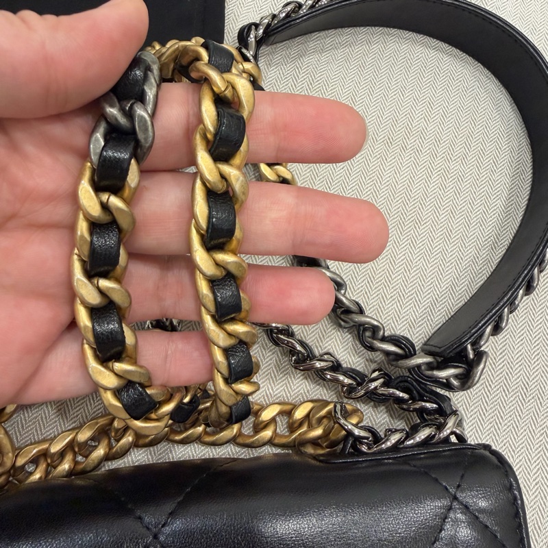 Chanel 香奈兒 晶片款 19woc 黑金-29