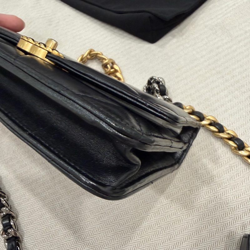 Chanel 香奈兒 晶片款 19woc 黑金-30