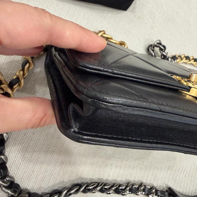 Chanel 香奈兒 晶片款 19woc 黑金-31