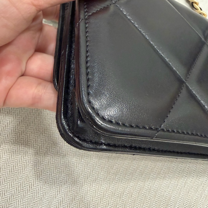 Chanel 香奈兒 晶片款 19woc 黑金-34