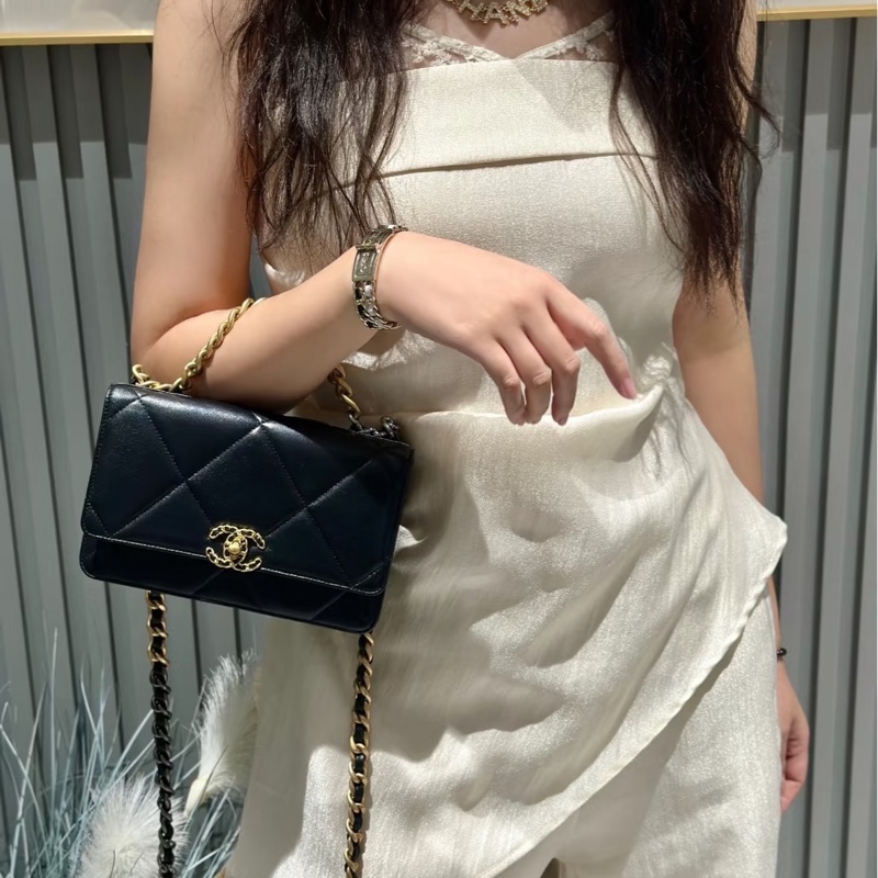 Chanel 香奈兒 晶片款 19woc 黑金-37