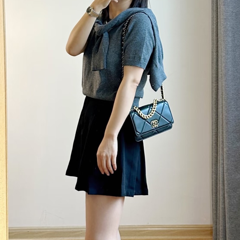 Chanel 香奈兒 晶片款 19woc 黑金-38