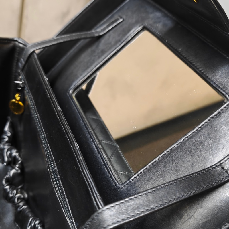 ChanelVintage 大金扣化妝箱相機包包 標齊-22