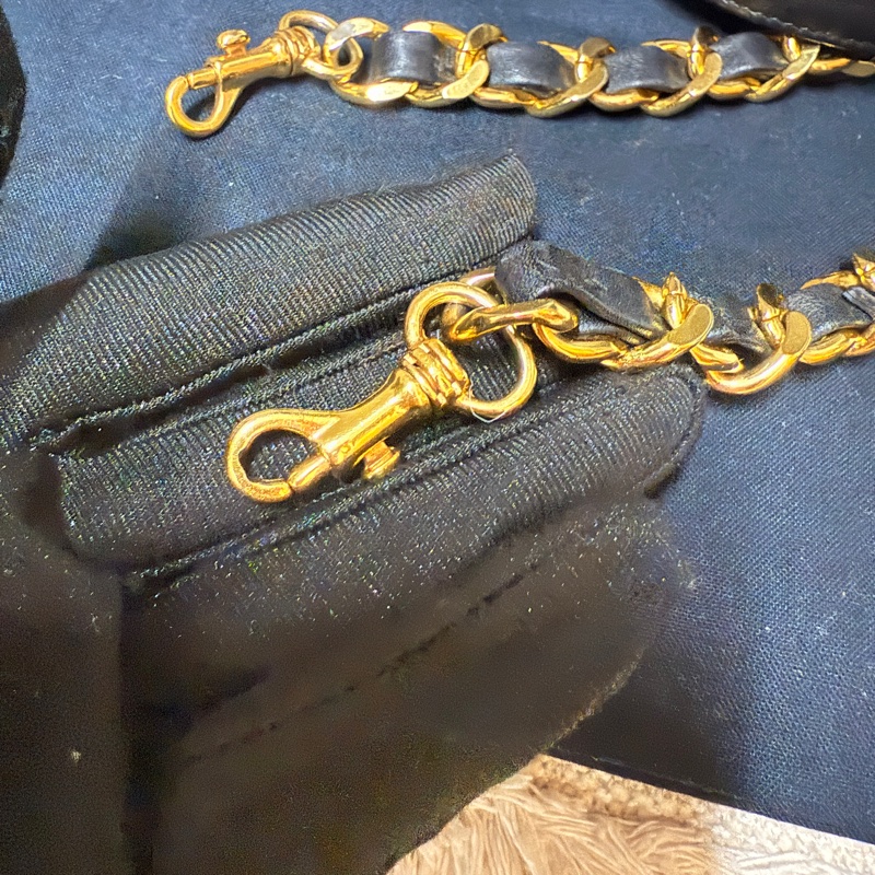 ChanelVintage 大金扣化妝箱相機包包 標齊-60