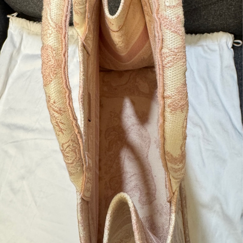 正品 Christian Dior M1296ZTDT 粉白Dior Book Tote 中型托特包-19