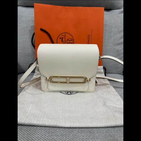 Hermes roulis mini豬鼻子奶油白金扣