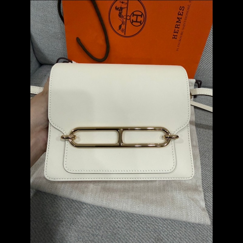 Hermes roulis mini豬鼻子奶油白金扣-1