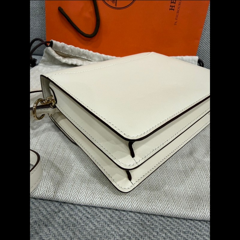 Hermes roulis mini豬鼻子奶油白金扣-13