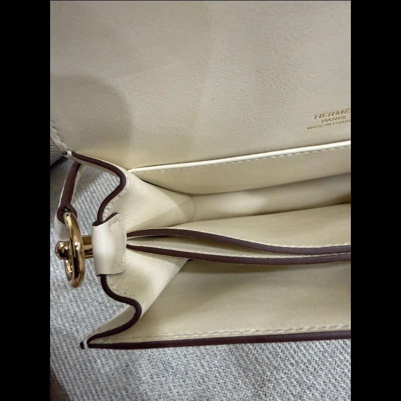 Hermes roulis mini豬鼻子奶油白金扣-18