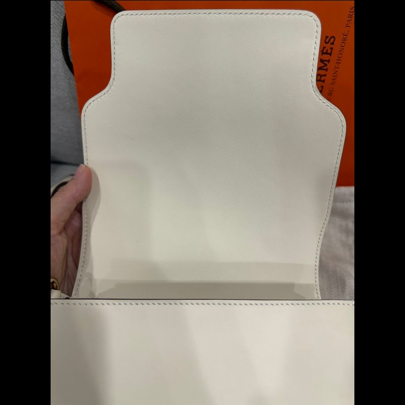 Hermes roulis mini豬鼻子奶油白金扣-21