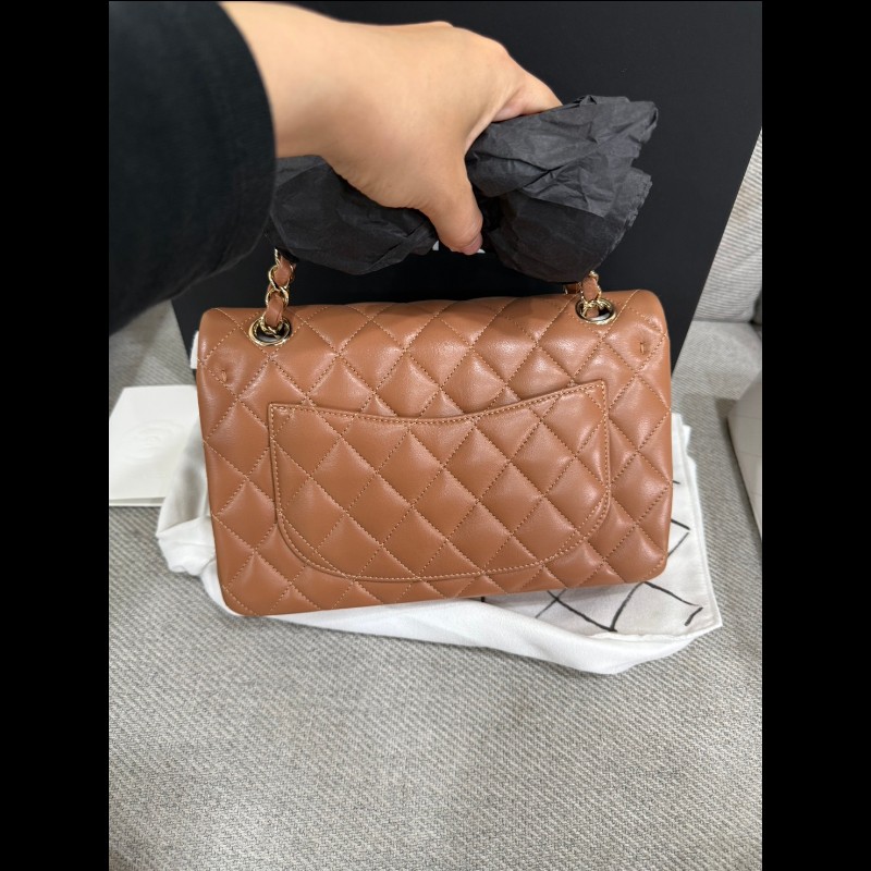 Chanel 經典Cf23焦糖金扣-4