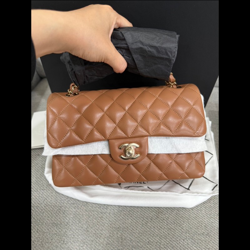 Chanel 經典Cf23焦糖金扣-6