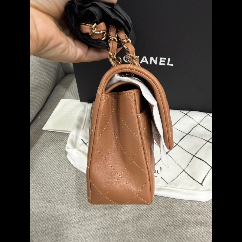 Chanel 經典Cf23焦糖金扣-8