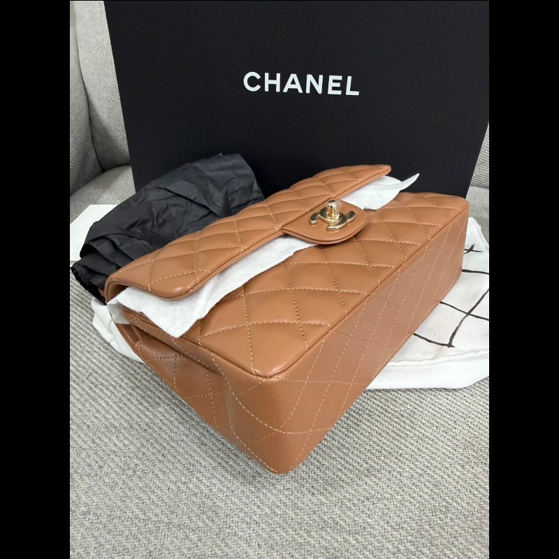 Chanel 經典Cf23焦糖金扣-11