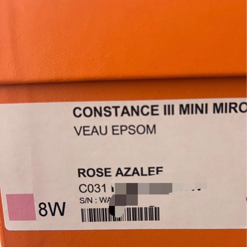 售9.5新Hermes mini Constance 8w-5