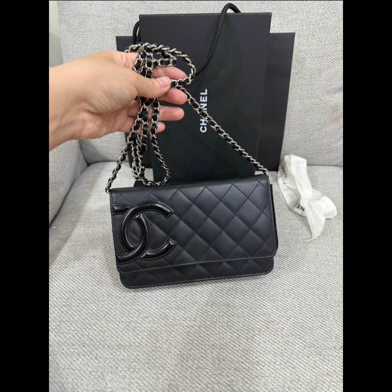 香奈兒經典 Woc 黑色銀鏈-4