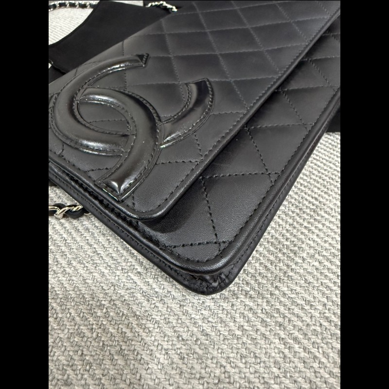 香奈兒經典 Woc 黑色銀鏈-7