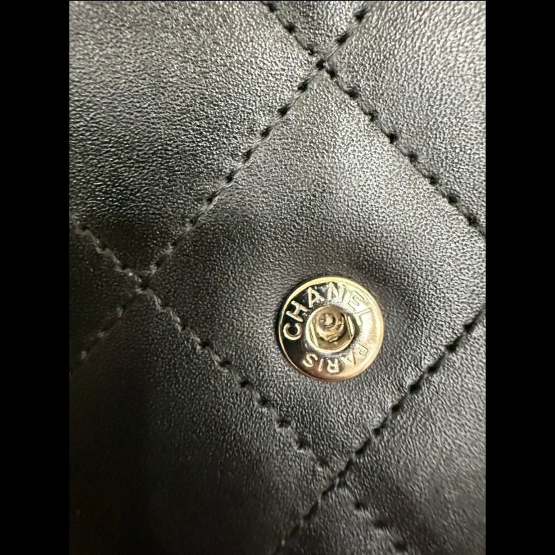 香奈兒經典 Woc 黑色銀鏈-17