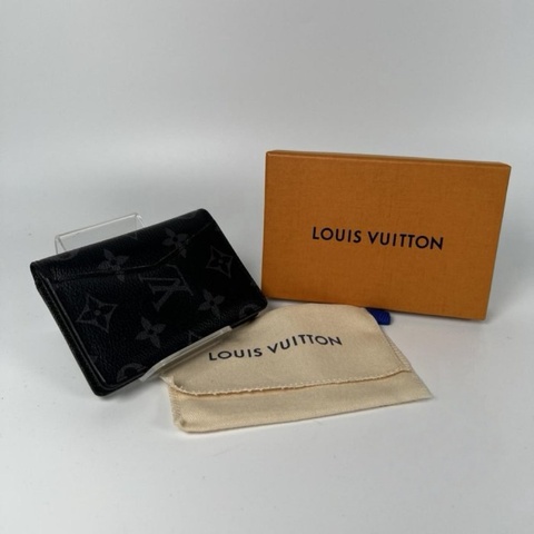 LOUIS VUITTON LV M61696 黑原花卡夾
