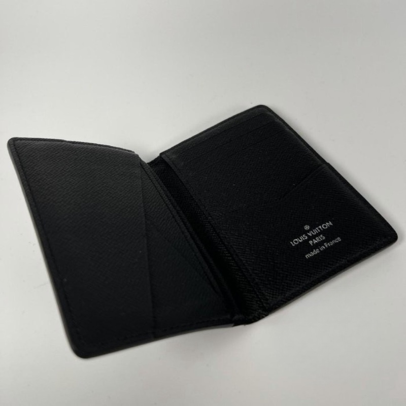 LOUIS VUITTON LV M61696 黑原花卡夾-5