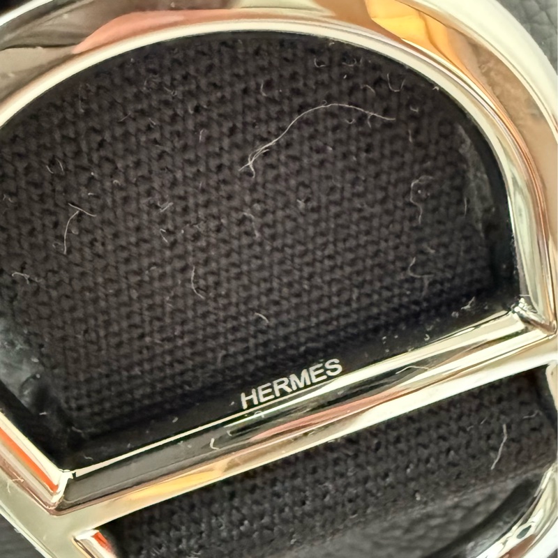 Hermes 新款 Ancrage 肩背包 黑色Togo銀釦 K刻-5