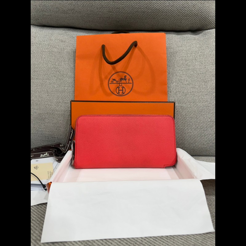 hermes silk in拉鏈長夾-0
