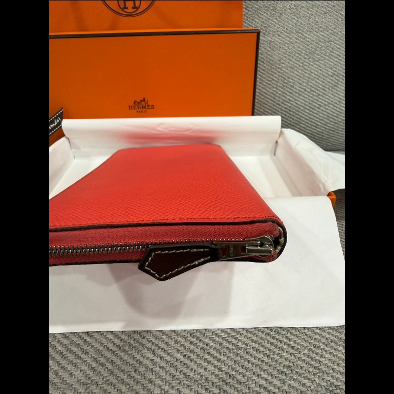 hermes silk in拉鏈長夾-3