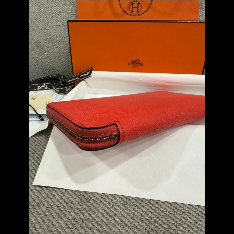hermes silk in拉鏈長夾-11