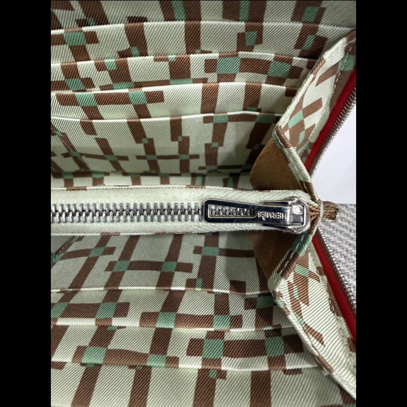 hermes silk in拉鏈長夾-16
