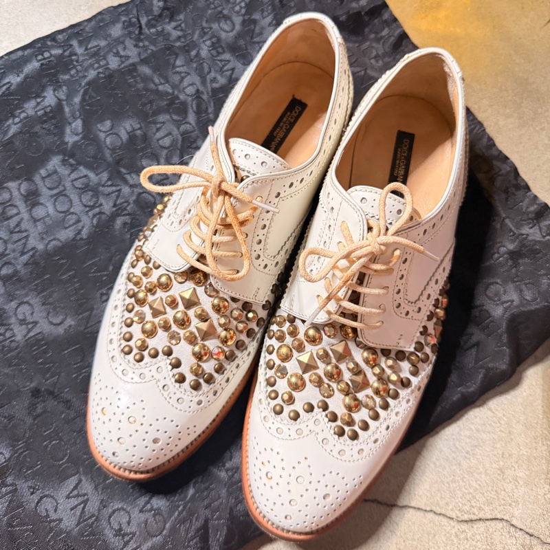 Dolce&gabbana 卯釘雕花牛津鞋-0