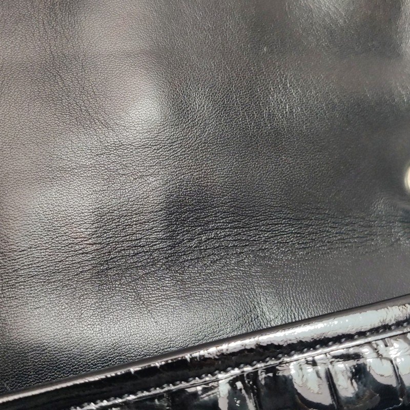 Saint Laurent Niki小號漆皮鱷魚紋YSL標誌肩包-20