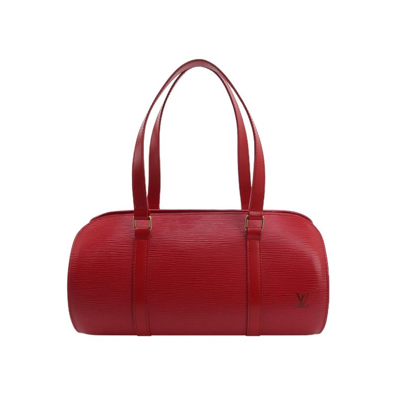 Louis Vuitton (LV) Jasmine牛皮純色水波紋雙向拉鍊中古波士頓包單肩包-0