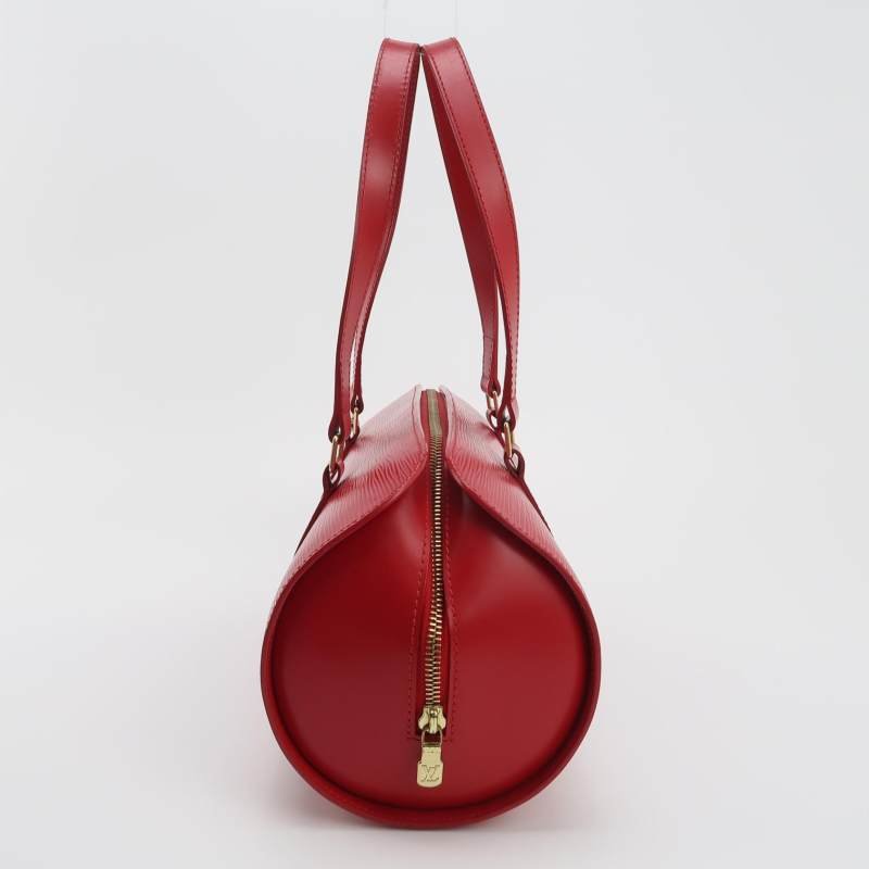 Louis Vuitton (LV) Jasmine牛皮純色水波紋雙向拉鍊中古波士頓包單肩包-3