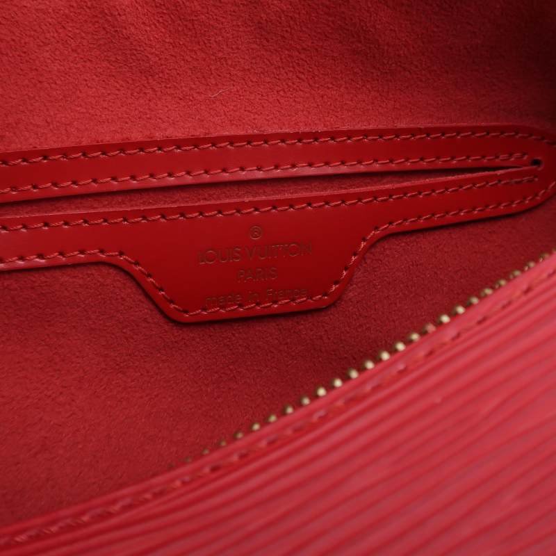 Louis Vuitton (LV) Jasmine牛皮純色水波紋雙向拉鍊中古波士頓包單肩包-7