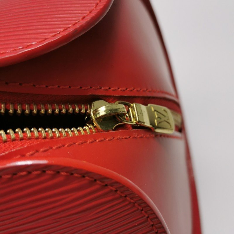 Louis Vuitton (LV) Jasmine牛皮純色水波紋雙向拉鍊中古波士頓包單肩包-10